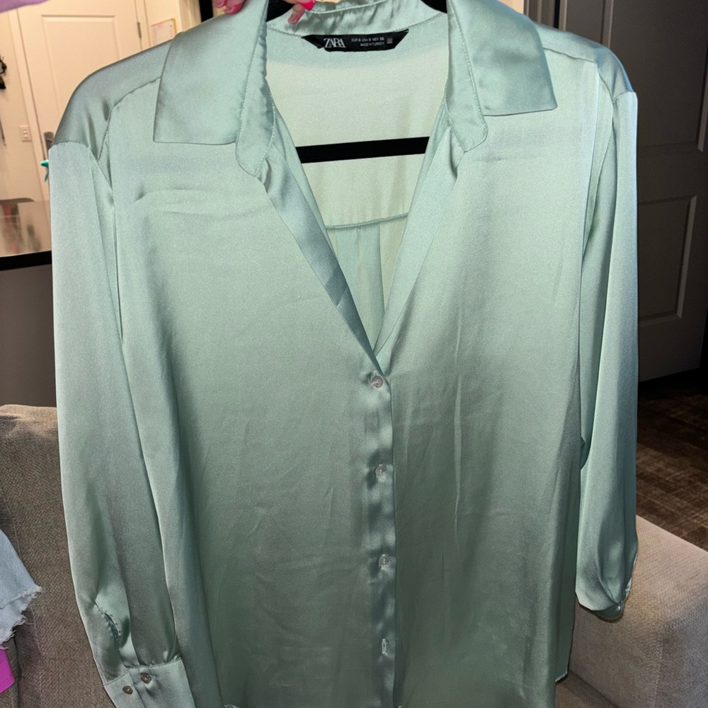 Mint Green Zara Blouse 💚